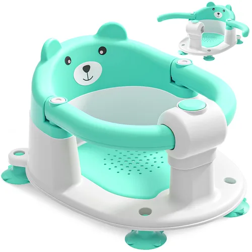 Asiento de baño para bebés de 6 meses en adelante, asientos de baño antideslizantes para bebés sentados, silla de bañera segura para bebés y recién