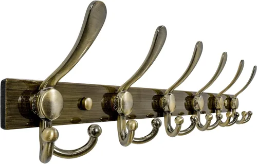 Miniatura 15 de Dseap - Perchero para montaje en pared, base resistente calibre 12 vs Flimsy de 0.039 pulgadas, ganchos sólidos antidesgarros, montaje en perno