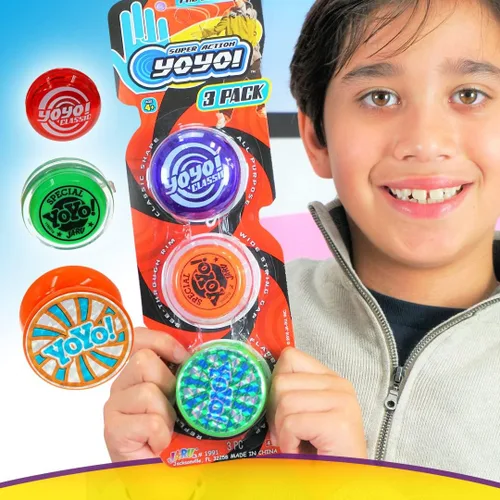 Miniatura 7 de JA-RU Yoyo - Paquete profesional de yoyos (1 paquete de 3) juguetes antiestrés divertidos de calidad para niños y adultos, relleno de relleno