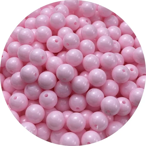 Miniatura 9 de 200 cuentas redondas acrílicas de 0.394 pulgadas (0.394 in), cuentas redondas de plástico pastel con agujero para manualidades, pulseras, collares