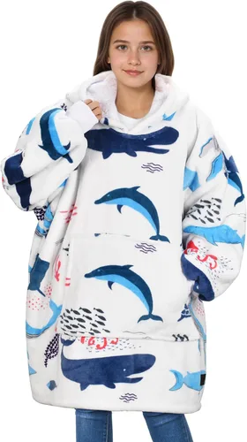 Miniatura 9 de Solaris Zebra - Sudadera con capucha estilo manta para niños con diseño con temática de amor, acogedora y cálida de forro polar Sherpa, para Corazón