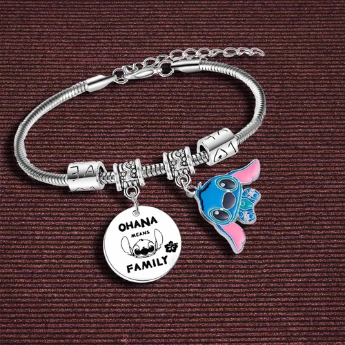 Miniatura 2 de Nfyxcaz Ohana Means Family Bracelet Stitch Bracelet Stitch Gifts Christmas Birthday Gifts for Women Girls Friendship Gifts for Daughter Son Sister