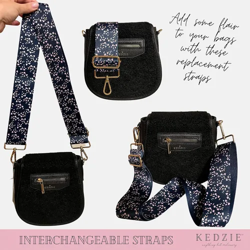Miniatura 5 de Kedzie Interchangeable Classic Print Adjustable Length 55 Handbag Purse Strap Replacement 2-inch Wide Crossbody Strap