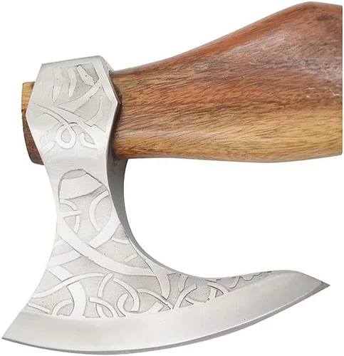 Miniatura 3 de Medieval Warrior Hacha Tomahawk Viking Tomahawk hecha a mano forjada a mano personalizada-hacha de caza-hacha de camping. (diseño)