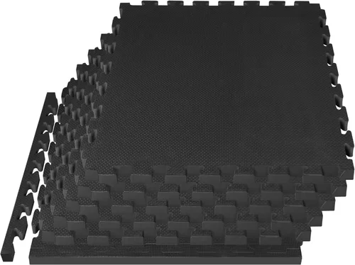 Miniatura 13 de Mat Block - Esterillas de piso de EVA para ejercicio: Tapetes de espuma interconectados de alto rendimiento - 6 baldosas (Área: 24 pies cuadrados)