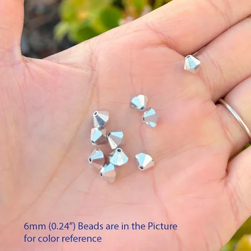 Miniatura 82 de 100 piezas auténticas Preciosa de 3 mm (0,12 pulgadas) cuentas sueltas de cristal bicono facetado pequeño amatista púrpura compatibles con cristales