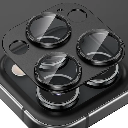 Miniatura 22 de Tensea Protector de lente de cámara para iPhone 16 Pro/iPhone 16 Pro Max/iPhone 15 Pro/iPhone 15 Pro Max, cubierta de vidrio templado de aleación