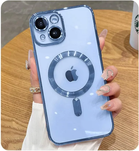 Miniatura 21 de Funda magnética para iPhone 12 Pro Max transparente compatible con MagSafe Funda protectora de lente de cámara integrada para iPhone 12 Pro Max