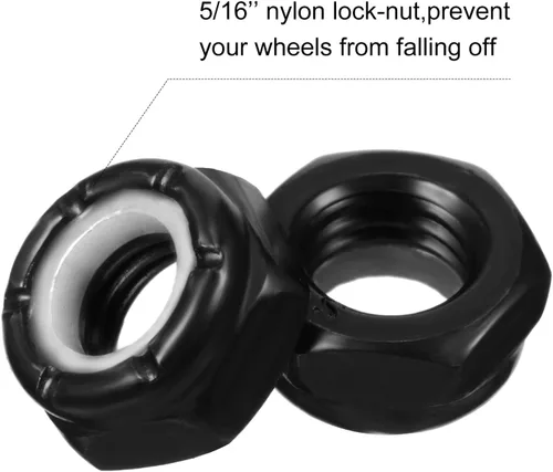 Miniatura 3 de Hotop Kit de 56 piezas de accesorios para patineta y camión, incluye 8 espaciadores, 8 tuercas de eje y 40 anillos de velocidad para patineta