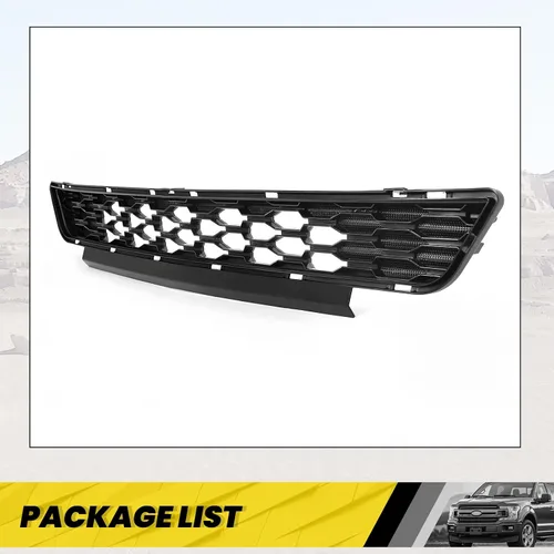 Miniatura 7 de KUAFU Rejilla delantera inferior del radiador compatible con Ford Mustang 2015-2017 Reemplazo para FR3Z-17K945-BA de plástico ABS negro