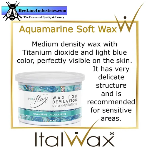 Miniatura 2 de ItalWax Aqua Flex Cera transparente liposoluble de cera suave de 14 onzas