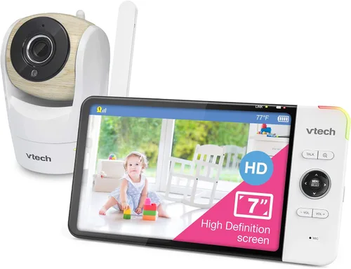 Miniatura 9 de VTech VM928-2HD - Monitor de bebé con pantalla HD de 720p de 5 pulgadas y 2 cámaras, vista de ángulo amplio de 110°, panorámica/inclinación/zoom