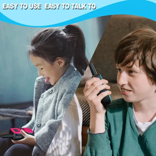 Miniatura 4 de Walkie Talkies para niños 3Pack de largo alcance: juguetes para niños de 8 a 12 años - regalos para niñas de 6 a 8 y 8 a 10 años Walky Talky