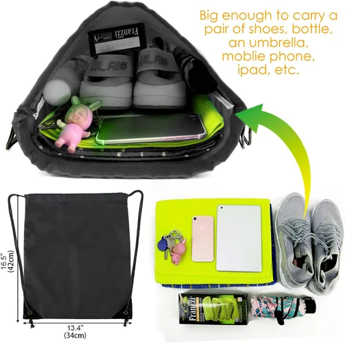 Miniatura 3 de BeeGreen Bolsas con cordón a granel 2024405060100 bolsas de cincha para hacer ejercicio, gimnasio, equipo deportivo para hombres, mujeres y niños