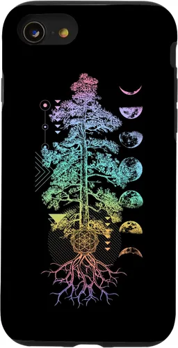 Miniatura 17 de iPhone 11 Pro Max Árbol de la Vida Fases de la Luna Yoga Chakra Estuche de Regalo