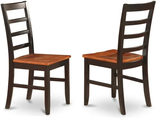 Miniatura 7 de East West Furniture PFC-CAP-C Parfait - Sillas de comedor para cocina, sillas de madera tapizadas de tela de lino, juego de 2, capuchino