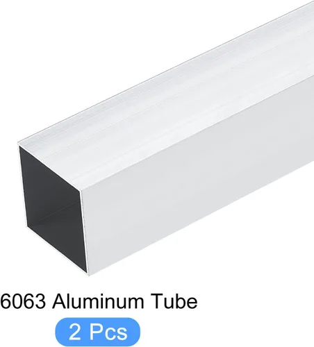 Miniatura 5 de METALLIXITY Tubo cuadrado de aluminio (1.575 in x 1.575 in x 0.039 in x 7.874 in) 2 piezas, tubo de aluminio 6063 - para muebles del hogar