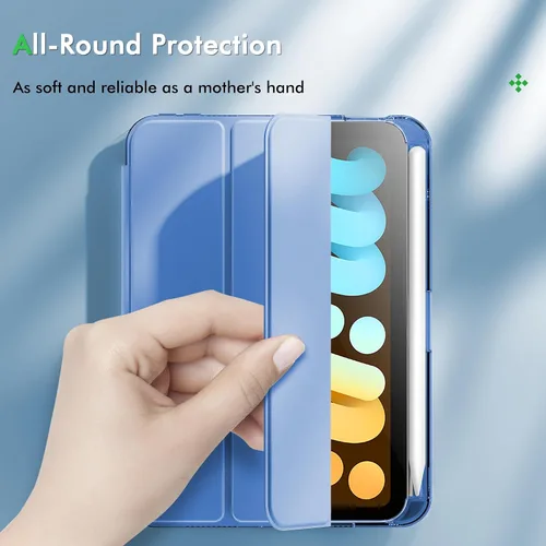 Miniatura 8 de INFILAND Funda para iPad mini 7, iPad mini 7ª (A17 Pro)/6ª generación de 8.3 pulgadas 2024/2021, parte trasera transparente y funda protectora