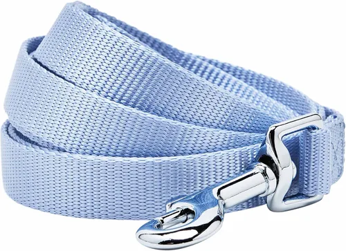 Blueberry Pet Essentials - Correa de perro azul cambray para perros medianos - 5' * 3/4" | Correa de nailon resistente | Correa ligera para