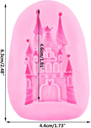 Miniatura 2 de Moldes de silicona para fondant de castillo de cuento de hadas para decoración de tartas, decoración de cupcakes, pasta de goma de caramelo