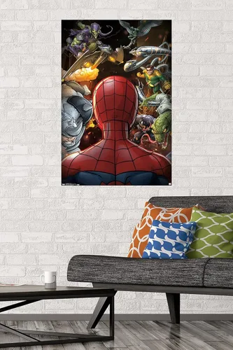Miniatura 2 de Trends International Marvel Comics - Póster de pared de Spider-Man - Villains, 22.375 x 34 pulgadas, versión premium sin marco