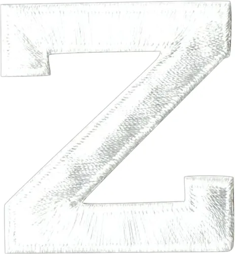 Miniatura 26 de Letras y números blancos de 1-7/8", parche para planchar, bordado (letra M)