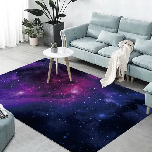 Miniatura 52 de Alfombra de espacio exterior para habitación de niños, 3 x 5 pies, alfombra Galaxy para dormitorio de niños, suave, antideslizante, sistema solar
