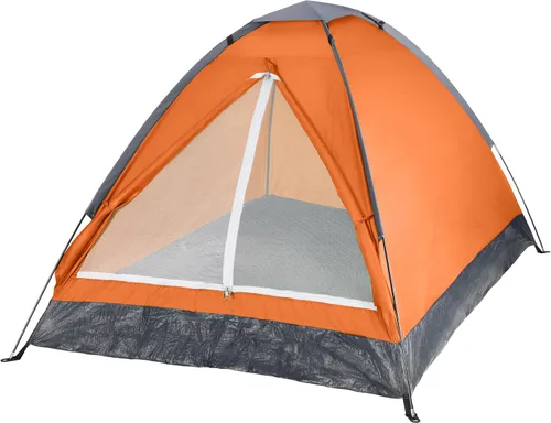 2 Person Camping Tent with Rain Fly and Carrying Bag - Lightweight Outdoor Pop Up Tents for Camping Essentials, Music Festivals, Backpacking, Naranja