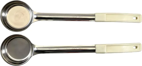 Miniatura 15 de Cuchara de acero inoxidable sólido de 4 onzas para medir y servir; cucharas de grado comercial (paquete de 2) Commercial-Grade Spoodle for
