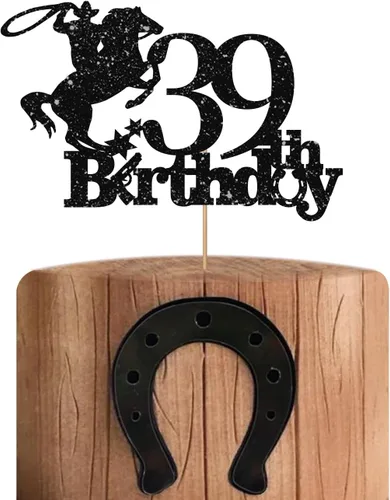 Miniatura 8 de Cowboy - Decoración para pastel de cumpleaños 40 para hombres, decoración de pastel de cumpleaños 40 para hombres, decoración de pastel