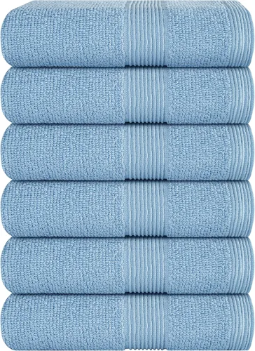 Miniatura 25 de Belizzi Home Toallas de Baño Extragrandes Premium de Algodón Paquete de 2, 35x70 - 100% Algodón Puro - Ideal para Uso Diario - Ultra Suave y Morado