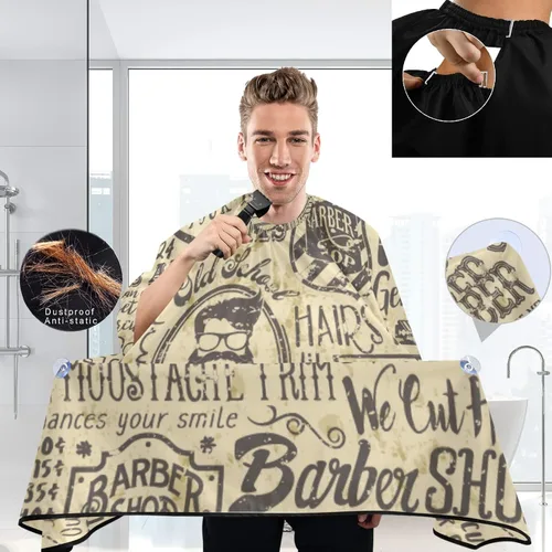 Miniatura 28 de visesunny Delantal profesional del cabo del peluquero del pelo del poliéster del pelo del salón del cabo delantal antiestático de la barba