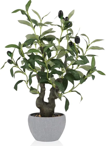 Miniatura 13 de KAIRNE Maceta floral de cerezo rosa artificial, 15.7 pulgadas de alto, plantas falsas de bonsái, plantas de imitación de flores, ramas decorativas