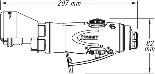 Miniatura 6 de HAZET 9033-10 Amoladora angular de 8.150 in, multicolor