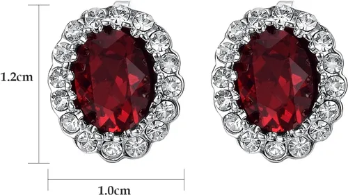 Miniatura 38 de Yoursfs Austria - Aretes de clip de cristal para mujer, chapados en oro de 18 quilates, joyería de moda con halo de circonita cúbica, aretes sin