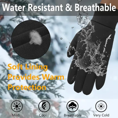 Miniatura 4 de outdoor plus Guantes de correr para hombres y mujeres, guantes térmicos para pantalla táctil, guantes de conducción para senderismo, ciclismo