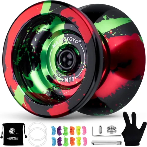 MAGICYOYO N11 Yo-yo profesional de metal, yo-yo sensible y yo-yo no sensible de aleación para principiantes a jugadores avanzados, trucos de yo-yo