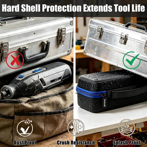 Miniatura 5 de Case Compatible with Dremel Lite 7760 N/10 4V Li-Ion/ PawControl 7760-PET Dog Cordless Rotary Tool Multi-Purpose Kit, Zipper Mesh Pocket Storage