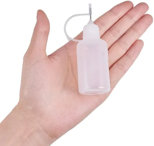 Miniatura 4 de Onwon Aplicador de botella de pegamento con punta de aguja de precisión, 1 onza/1.0 fl oz, aplicador vacío, engrasador, botella exprimible