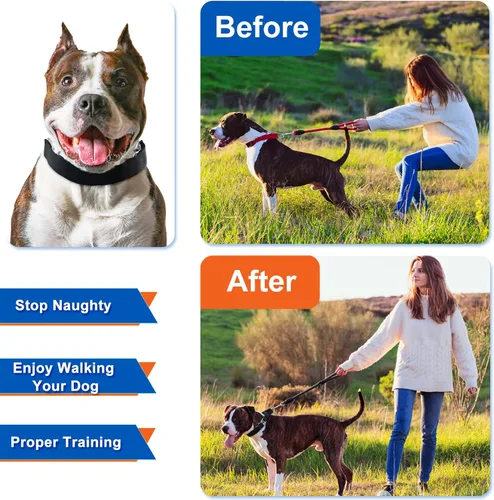 Miniatura 2 de Supet Collar de entrenamiento para perros pequeños, medianos y grandes, con hebilla de liberación rápida, ajustable, sin tirones, con cubierta