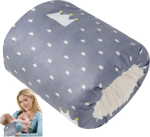 Miniatura 9 de Almohada de brazo de lactancia para bebé, almohadas de brazo de lactancia para lactancia materna, algodón suave para recién nacidos, más apoyo