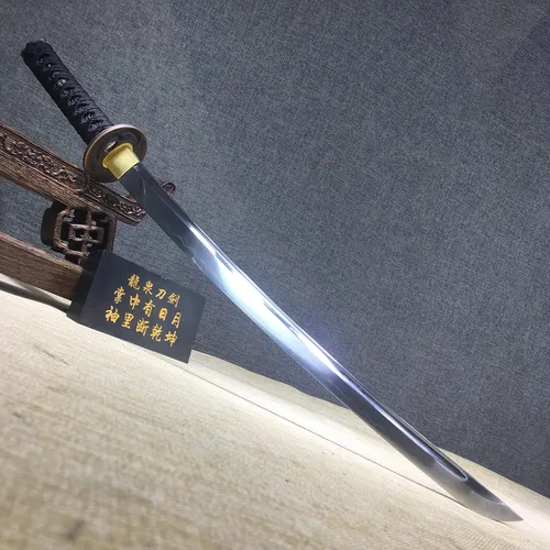 Miniatura 9 de Katana corta hecha a mano japonesa Wakizashi Samurai Espada T10 Acero Arcilla Templada Hoja