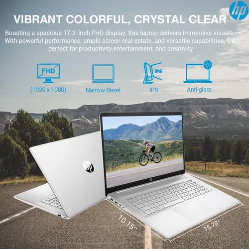 Miniatura 6 de HP 17 Laptop Empresarial, pantalla FHD IPS de 17.3 pulgadas, 32 GB RAM, 1.5 TB de almacenamiento (1 TB SSD + 500 GB de unidad externa), procesador