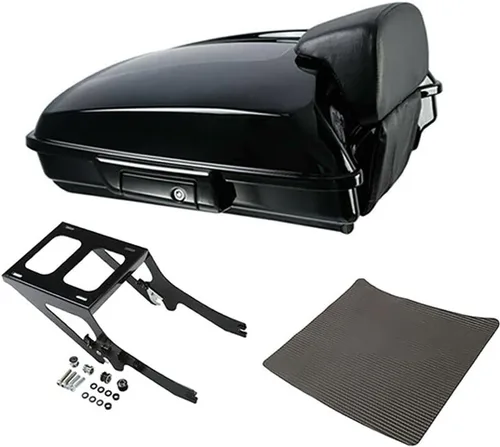 Miniatura 14 de TCMT King - Caja envolvente para maletero de motocicleta, montaje en el respaldo, portaequipajes, luz trasera, altavoces traseros aptos para Harley