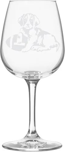 Miniatura 394 de Copa de vino de 12.75 onzas con diseño de perro grabado