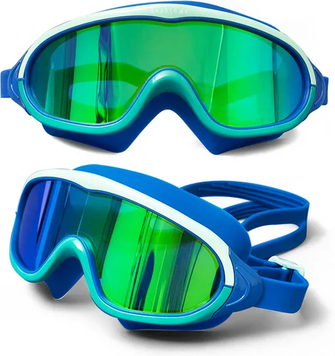 Gafas de natación | Lente de visión ultra ancha | Protección antivaho y UV | Ajuste de silicona suave | Diseño a prueba de fugas | Unisex