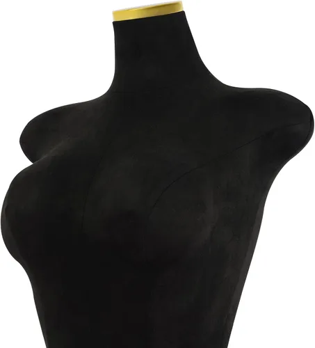 Miniatura 7 de Forma de vestido de maniquí femenino ajustable con soporte, modelo de torso de cuerpo completo para exhibición y costura de ropa, altura 59-83