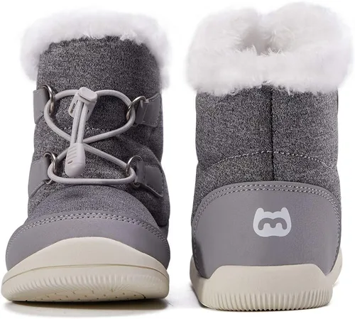 Miniatura 5 de BMCiTYBM Botas de nieve para bebés y niños pequeños, zapatos de invierno para niños y niñas, zapatos de bebé de piel sintética para clima frío