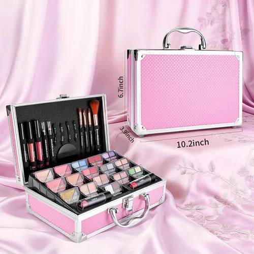 Miniatura 3 de Kit de maquillaje para mujeres y niñas, juego de regalo de maquillaje de moda para principiantes, profesionales, viajeros con estuche, esencial
