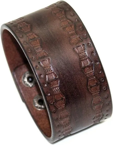 Miniatura 7 de Pulsera de cuero con patrón de impresión punk rock, brazalete ancho de puño